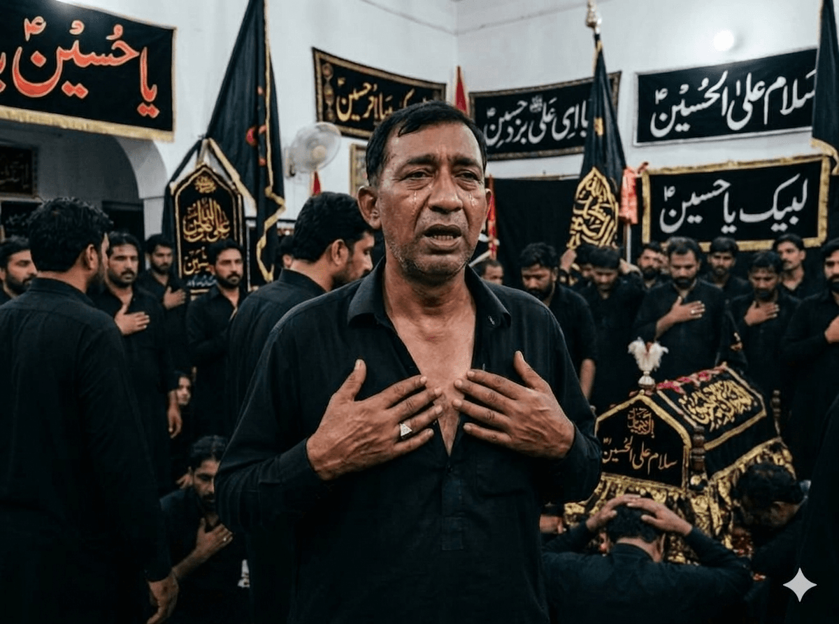 رسول نگر میں محرم الحرام کا آغاز: شہدائے کربلا کی یاد میں لائسنس دار بانی ڈاکٹر مبارک علی کے زیرانتظام یکم محرم کا مرکزی جلوس