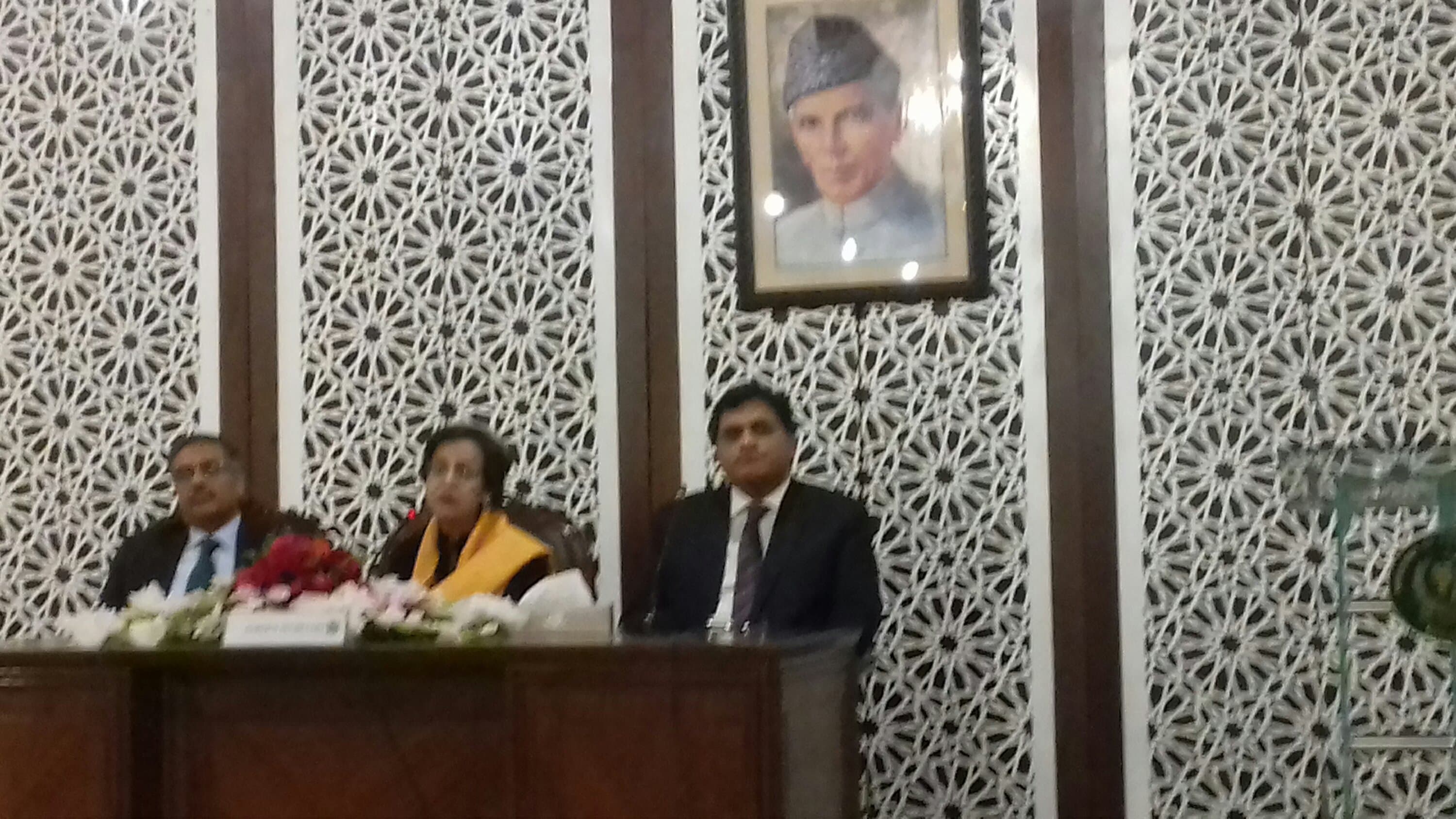 Islamabad:Asghar Ali Mubarak founder President Diplomatic Correspondents Forum of Pakistan along with senior journalists Mateen Haider ,Zahid Farooq Malik,Shahid Matila,Nayyar Iqbal Khawaja ,Ms.Kousar Lodhi, Ms.Narmah Sohail are presenting “Dipolmatic Media Excellence Award 2019” to H.E.Ms.Tehmina Janjua on her extraordinary services as foreign secretary Government Islamic Republic of Pakistan for 35 years during a farewell reception hosted by Ministry of Foreign Affairs Islamabad .Dr.Muhammad Faisal spokesman ministry of foreign affairs is also in the picture.